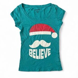 Believe Santa Y2K Christmas Tee – Stranded Graphic Holiday Top